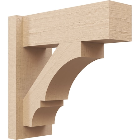 Ekena Millwork 5 1/2-in W x 14-in D x 14-in H Balboa Block Rough Cedar Woodgrain TimberThane Outlooker, Primed Tan OUTUR055X14X14BOA44RCPR